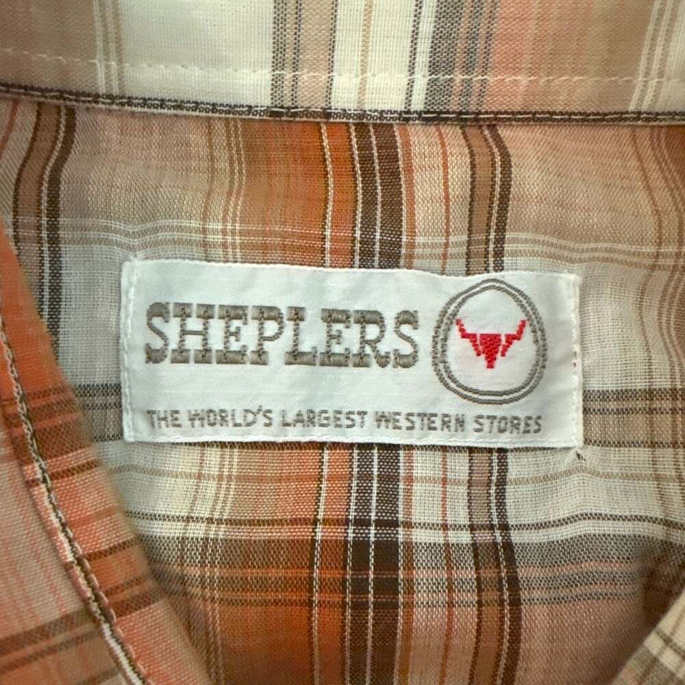 Vintage Sheplers Western Wear Plaid Short Sleeve Pearl Snap Shirt - Picture 3 of 7